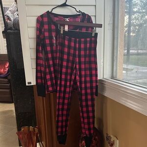 Victoria’s Secret Pink and Black Plaid Pajama Set